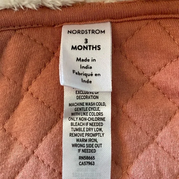 Nordstrom Baby Print Bunting Pink Dottie 3M - Picture 4 of 5